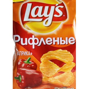 Чипсы Лейз 225г Рифленая Паприка 1/14