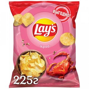 Чипсы Лейз 225г Краб 1/14