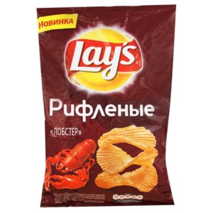 Чипсы Лейз 225г Рифленый Лобстер 1/14